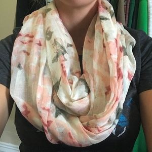 Rose printed infinity scarf